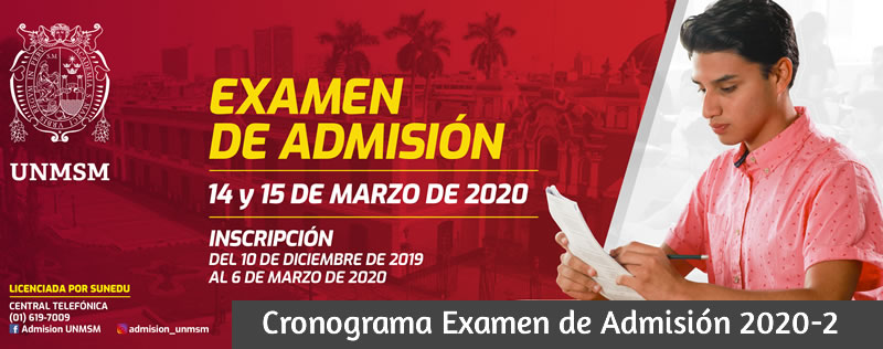Examen Admisión San Marcos 2020-2