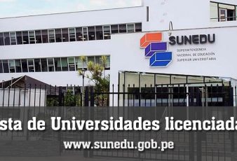 Lista de Universidades licenciadas por SUNEDU