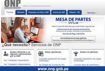 Consultar ONP Plataforma virtual