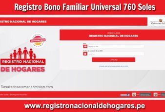 Registro para el BONO Universal de 760