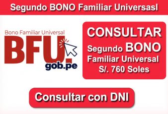 Consultar Segundo BONO Familiar Universal de 760 Soles en www.bfu.gob