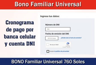 Bono Familiar Universal Cobrar con Cuenta DNI